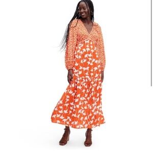 NWT DVF x Target Orange Tent Dress